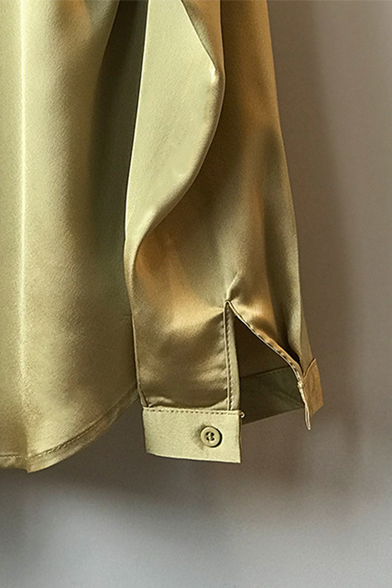 Uzun kollu saten bluz