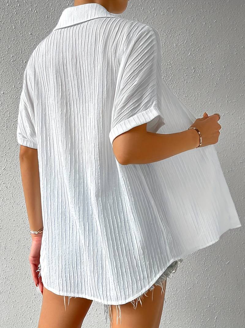 Yaz için Rahat Gevşek Hazel Gömlek