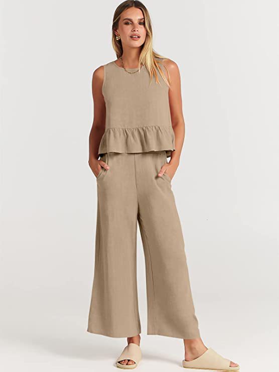 Elise Bluz ve Geniş Pantolon Takımı