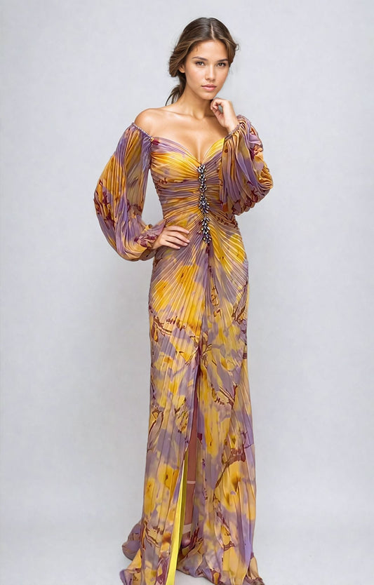 Rosalia | Renkli şık elbise