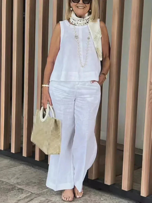 Cecilia | İki Parçalı Pamuk ve Keten Takım